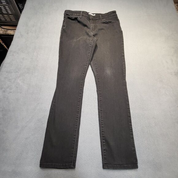 Levis Jeans Womens 31 Black Classic Skinny Leg Stretch Denim Distressed - Picture 1 of 11
